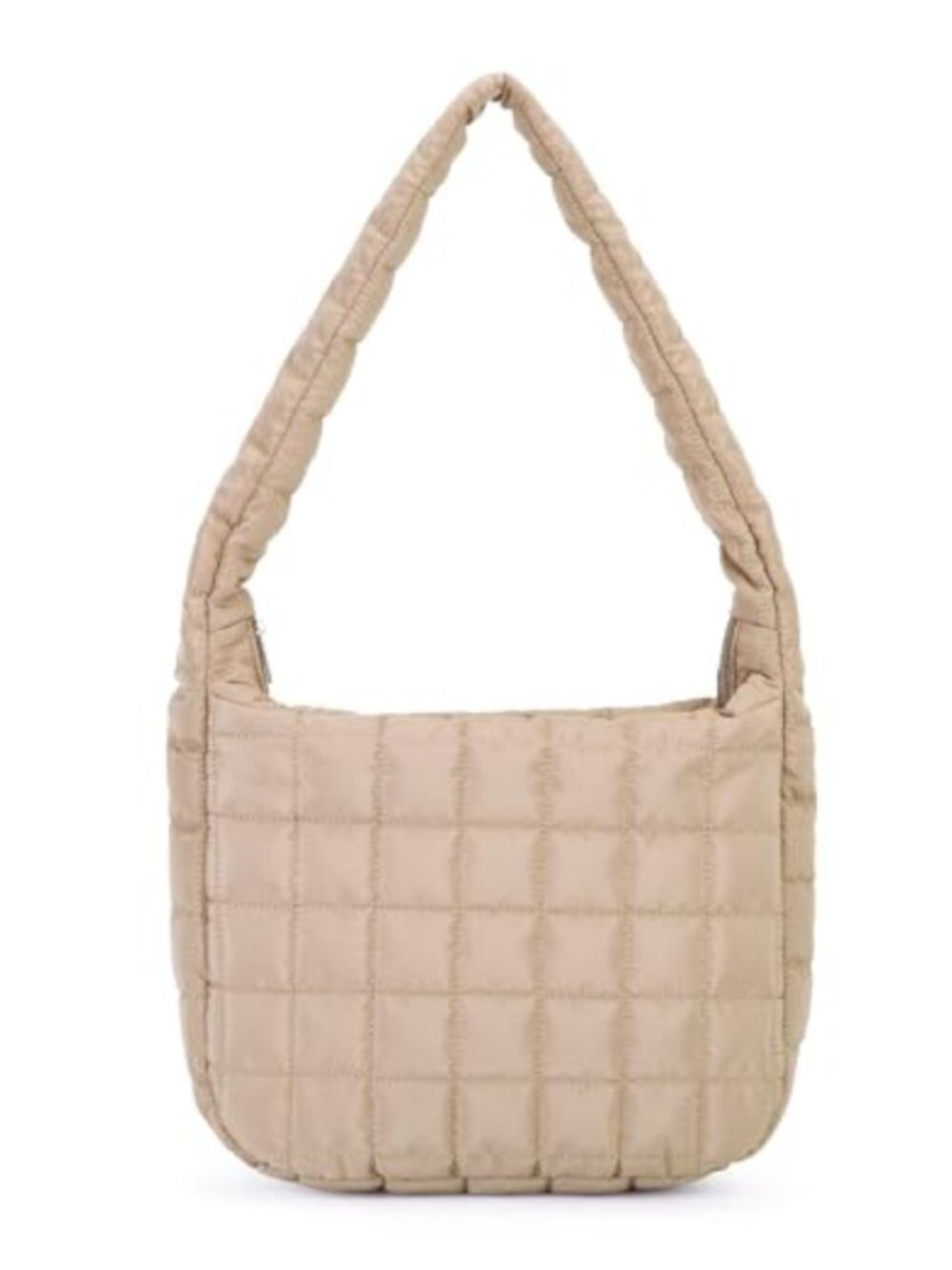 Quilted Puffer Tote Bag Lightweight Nylon Hobo Travel Shoulder Bag